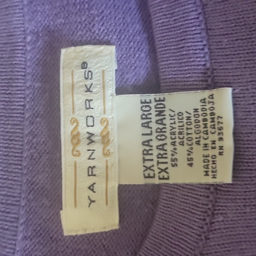 2 Pc. Lavender Cardigan Sweater - Picture 3 of 5